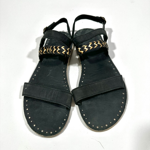 Ugg [ women's‎ 10 ] Strappy Branded Flat Sandals in Off-Black/Grey - Picture 1 of 10